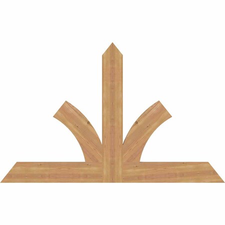 Ekena Millwork Richland Timber Gable Bracket, Western Red Cedar, 60"W x 38"H x 1 1/2"D x 5 1/2"F, 15/12 Pitch GBW060X38X0206RIC00SWR